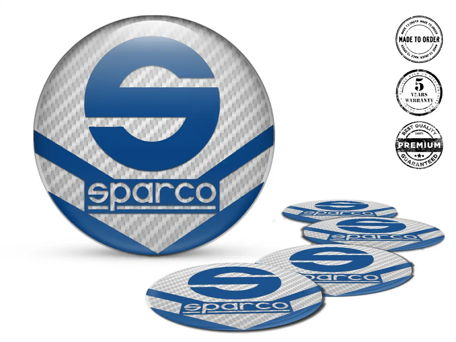 Sparco Felgenaufkleber Auto Stilvolles gewölbtes Design